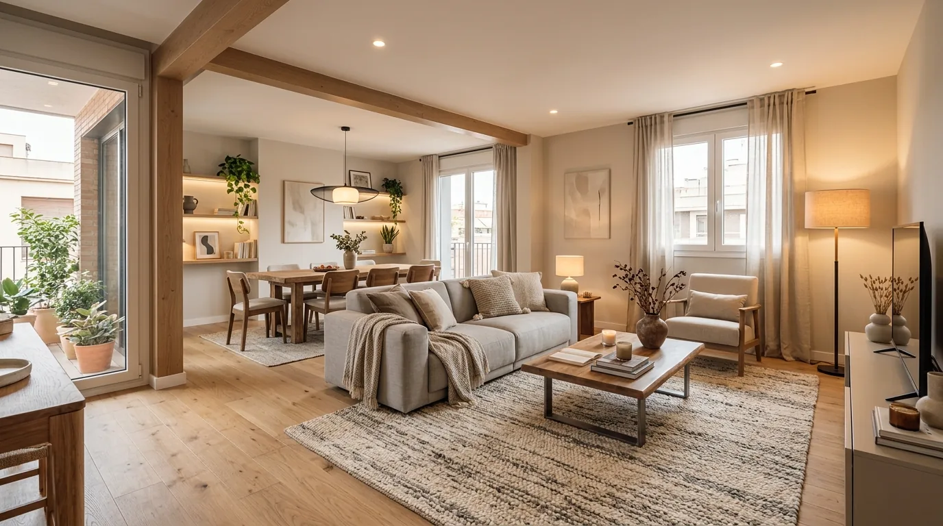 Float the sofa to create separation